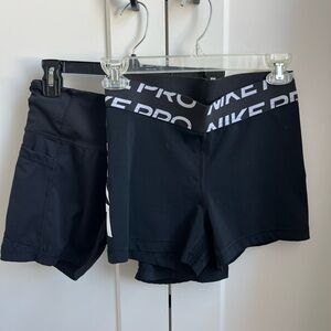 BUNDLE 2 Athletic Shorts Bike Shorts Spandex Shorts Nike Workout Shorts